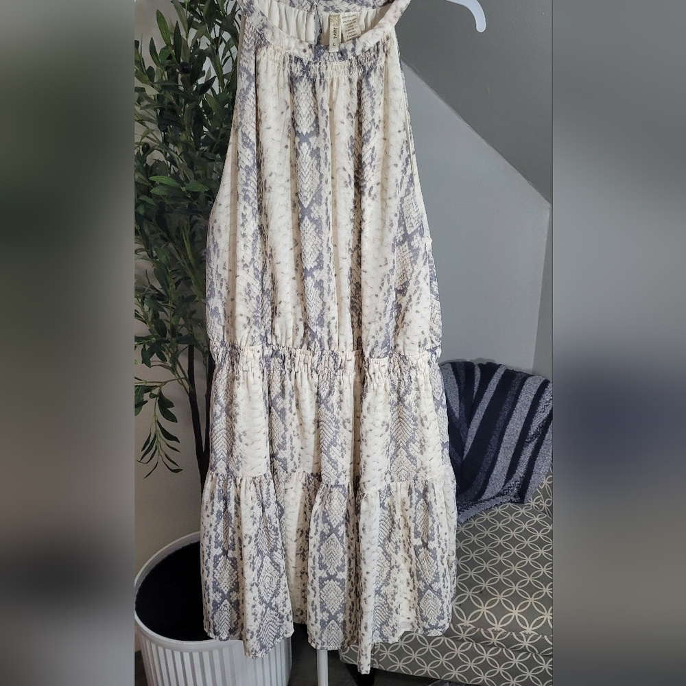 Japna Sleeveless Animal Print Dress Large